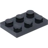 LEGO 2x3 Platen 3021 - 100 stuks, zwart