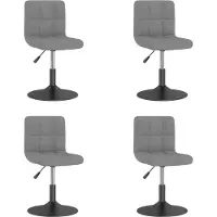 Syfax Eetkamerstoelen draaibaar 4 st fluweel lichtgrijs