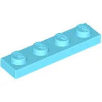 LEGO 1x4 Platte steen 3710 - 50 stuks, medium azuurblauw