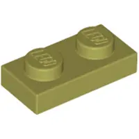LEGO 250x 1x2 Platen 3023 - Platte stenen, olijgroen