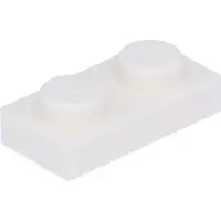 LEGO 50x 1x2 Platen 3023 - Platte plaat - Wit