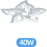 OEM Plafondlamp, lotusbloemdesign, met afstandsbediening en dimfunctie, wit, 5 lampen