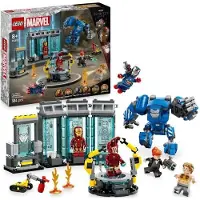LEGO Marvel Iron Man: IJzeren Man's Werkplaats, bouwset, 384 onderdelen, vanaf 8 jaar, 5 minifiguren