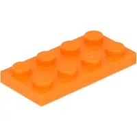 LEGO 50 stuks 3020 Platen, 2x4 Noppen, Basissteentjes, Oranje