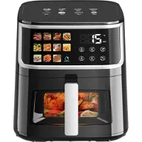 OEM Heteluchtfriteuse, 8 liter inhoud, digitaal display, zwart, EU-model