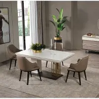AEA Esszimmer Möbel Designer Esstisch 4x Stühle Komplette Garnitur 5tlg Set