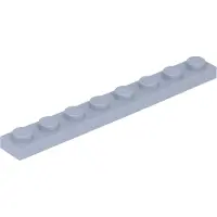 LEGO 1x8 Platte 3460 - 250 stuks, lichtblauwgrijs