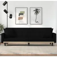 Prolenta Maison Exclusive - Slaapbank met kussens, zwart, stof