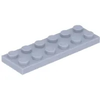 LEGO 2x6 Platte steen 3795 - 50 stuks, lichtgrijs