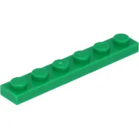LEGO 1x6 Platte steen 3666 - 50 stuks, groen