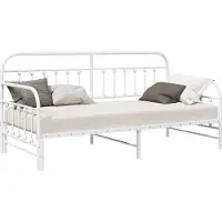 vidaXL Bedframe voor een daybed Wit 100 x 190 cm Gepoedercoat staal