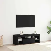 Prolenta Maison Exclusive - TV-meubels, 120 x 35 x 40 cm, zwart, eikenlook, houtvezel