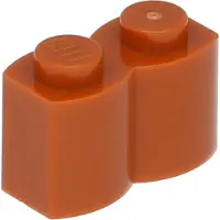 LEGO 1x2 Palissade - 250 stuks, donker oranje