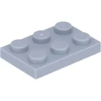 LEGO 2x3 Platen 3021 - 50 stuks, lichtblauwgrijs