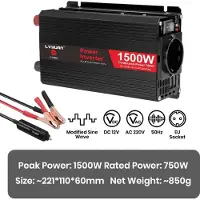 OEM Omvormer, 2000W piekvermogen, compact ontwerp, 12V-220V-1500W