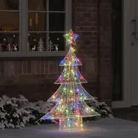 Prolenta Maison Exclusive - Kerstboom met 100 LED's, meerkleurig, 120 cm, acryl