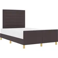 vidaXL Bedframe met hoofdeinde Donkerbruin 160 x 200 cm Stof