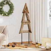 Prolenta Maison Exclusive - Kerstboom, bruin, 120 cm, massief teak hout