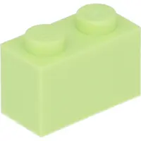 LEGO : 100 stuks steen 1x2 in de kleur 'lichtgroen'