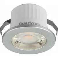 Mundotec LED inbouwspot, miniversie, 3 Watt, zilver, IP54, warmwit (3000 K)