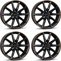 BORBET 4 velgen, model LX18, 8.0x18, ET44, 5x112 boutgaten, geschikt voor Audi A3, A4, A6, A8, Q2, RS3, S3, S4, S8, SQ2, TT, met 5x112 boutgaten