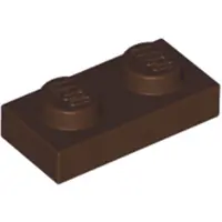 LEGO 250x 1x2 Platen 3023 - Platte stenen, donkerbruin