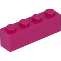 LEGO 50 stuks 3010 steenblokje 1x4, basisstenen, kleur magenta