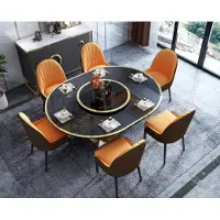 AEA Designer Tisch Esszimmertisch Oval Glas Rund Tische Moderner Ausziehbarer