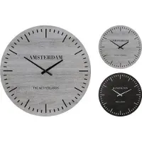 Progarden Wandklok Kensington, 600 x 45 mm, zwart, modelnummer KO-Y36000110cern