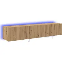Syfax TV Wandkast 2 pcs Artisan Eiken Bewerkt hout