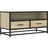 vidaXL Tv-meubel 80x34,5x40 cm bewerkt hout metaal sonoma eikenkleurig