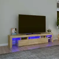 Prolenta Maison Exclusive - TV-meubel met LED-verlichting, Sonoma-eikenhout, 200x36,5x40 cm