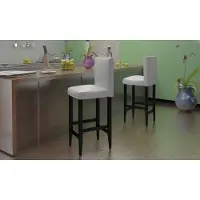 Prolenta Maison Exclusive - Barkrukken, 6 stuks, wit, kunstleer