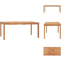 vidaXL Tuin-eettafel 180x90x77 cm, massief teakhout - Tuintafels