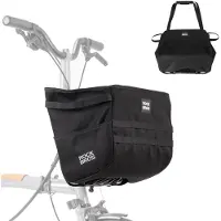RockBros fietstas voor het stuur, geschikt voor Brompton vouwfiets, voorrekentas, waterafstotende voorzak, 16 liter, zwart