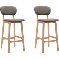Syfax Barkrukken 2 st stof taupe