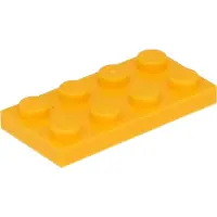 LEGO 100 stuks 3020 Platen, 2x4, Basisstuk, 100 stuks, Lichtoranje