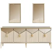 AEA Komplette Esszimmer Esstisch 2tlg Anrichte Esszimmertisch Gold Holz