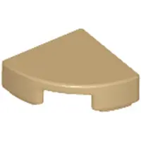 LEGO 1x1 tegels, ronde hoek 25269 - 50 stuks, donkerbeige
