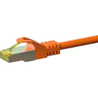 Dsit Cat7 S/FTP (PIMF) patchkabel - 1 meter oranje - netwerkkabel - internetkabel - UTP kabel - RJ45 - 10000 mbit/s
