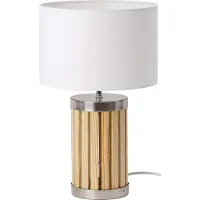 Ed Brubaker Tafel- of nachtlamp - 41 cm hoog - voet van hout/metaal