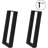 Syfax Twee console tafels in U-vorm, zwart, 38 x (72-73) cm, staal