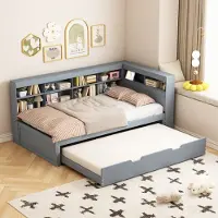MODFU Gepolsterd Bed 140x200 cm – Met draadloos laden, USB & RGB-LED – 4 ruime lades – Modern design – Zwart