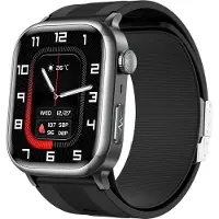 INF Smartwatch met luchtpomp, bloeddruk en ECG - Gezondheidsmonitoring en Bluetooth-oproep Black
