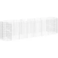 Syfax Gabion plantenbak verhoogd 400x100x100 cm gegalvaniseerd ijzer