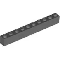 LEGO 10 stuks 6111 steen/blok 1x10, basissteentje, 10 donkerblauw