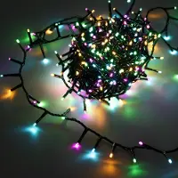 Spetebo 3.06 LED-lichtketting, multicolor / zacht, kleurrijk - 500 LED's / 11 meter - Compact, knipperend, 8 functies en timer