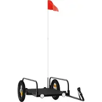 Syfax Fietstrailer 122x53x31 cm ijzer zwart
