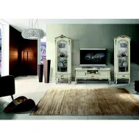 AEA Wohnzimmer Schrank Wohnwand 3tlg rtv 2x Vitrine Design Italien Möbel Barock Stil
