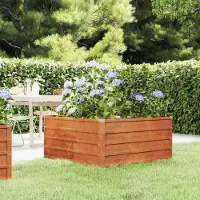 Prolenta Maison Exclusive - Verhoogde plantenbak, roestkleurig, 100x100x45 cm, cortenstalen uitvoering